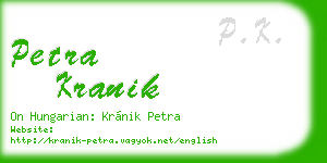 petra kranik business card